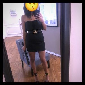 LBD Strapless cocktail mini dress w/ origami inspo